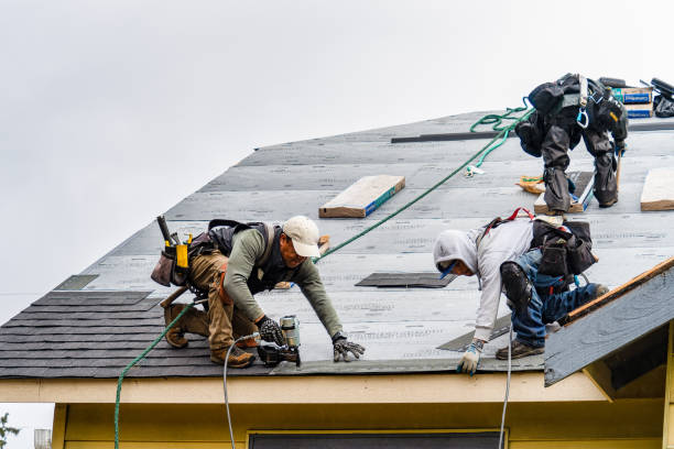 Professional Gutter Installation technician working in Newbury Park, CA